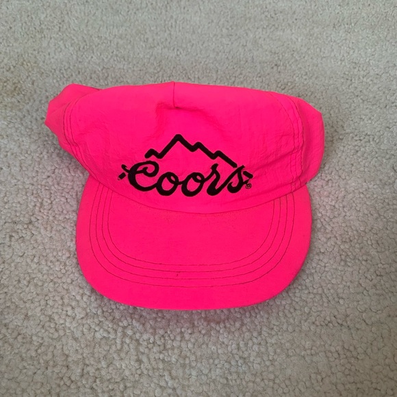 Other - Vintage 80s/90s Neon Pink Coors Light Beer SnapBack